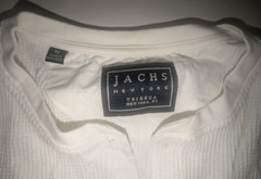 Jachs New York, Waffle Knit Henley Long Sleeve Casual Shirt, Men’s M, Beige