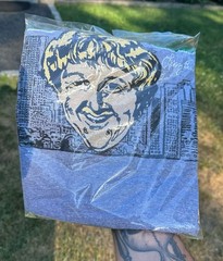 NWT SEALED HOMAGE Larry Bird Caricature Tee Mens XL Boston Celtics Shirt Gray