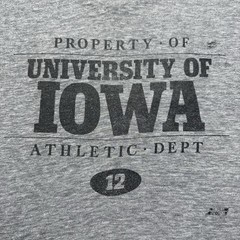 Vintage 80s Property Of University Iowa Athletic Department Shirt Size Small/Med