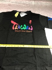 New, T shirt, colorful prints: “Taiwan, touch your heart” Black XL