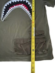 Mens Shark Teeth Camo Shirt Hudson Outerwear Ringer Tee T-Shirt S