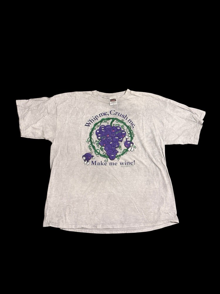 Vintage 90s J Bates Whip Me, Crush Me, Make Me Wine Grape Tee