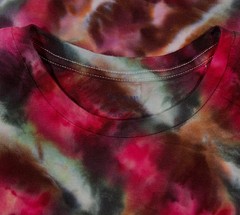 Handmade Ice Tie Dye T-Shirt XL Mens Womens Soft Cotton Blue Maroon Rolled