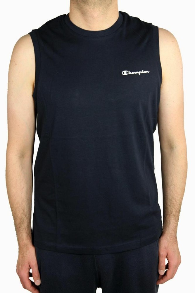 CHAMPION T-SHIRT SMANICATA UOMO COMFORT FIT art. 218540 NERO e BIANCO