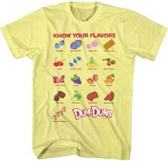 Dum Dums Candy Suckers Know Your Flavors 17 Different Original Pop Men’s T Shirt