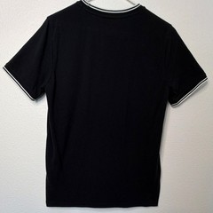 Old Navy Men’s Black Knit Short Sleeve Crew Neck T-Shirt S Contrasting Trim