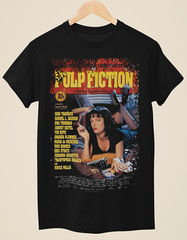 Pulp Fiction – Movie Poster Inspired Unisex Black T-Shirt