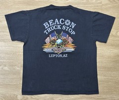 AMERICAN BY BIRTH TRUCKER BY CHOICE vintage 1988 3D EMBLEM t shirt Harley XL