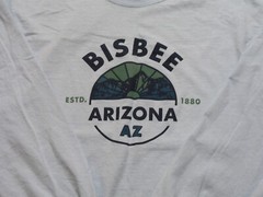 MV Sport Bisbee Arizona T-Shirt Men’s Large Long Sleeve Light Blue