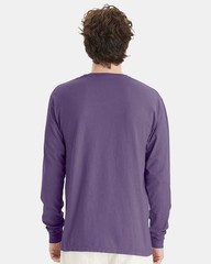 🔥 ComfortWash by Hanes Garment-Dyed Long Sleeve T-Shirt GDH200 Grape Soda 2XL