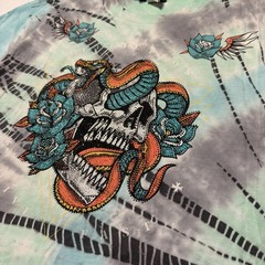 Affliction Black Label Toxic Earth Florida Keys Crystal Wash Y2K Grunge Shirt L