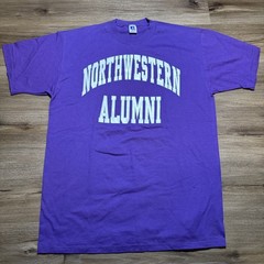 Vintage 90s Russell Athletic Northwestern University Alumni Purple Tee Size XL