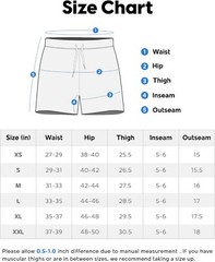 maamgic Mens Athletic Gym Shorts 5.5″ Elastic Waist Casual Large, Ivory