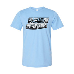 Toyota GR Supra A90 Unisex Graphic T Shirt With Detailed Car Artwork And Wheel D