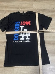 District Dodgers Love LA Baseball Fans Mens Sz L Black Shirt Los Angeles