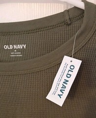 (NWT) Old Navy Men’s Long Sleeve Waffle Knit T-Shirt Olive Green MEDIUM #512403