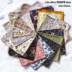 3 PCS 100% Cotton Bandanas Women 21×21 Inch Assorted Floral Head Scarves