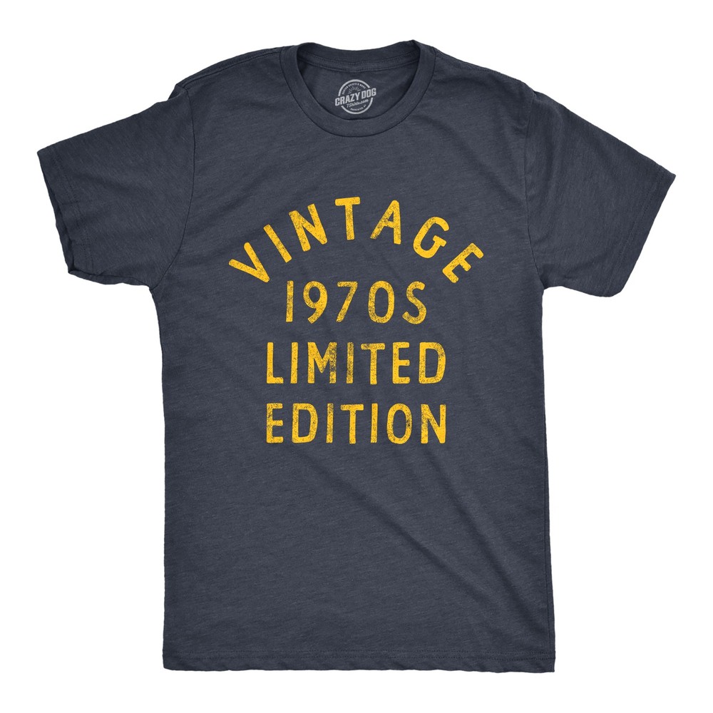 Mens Vintage 1970s Limited Edition T Shirt Funny Cool 1970 Theme Classic Tee for