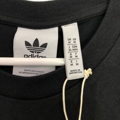Adidas Originals Mens Trefoil T-Shirt Black White Logo IA4815 Size Medium NWT