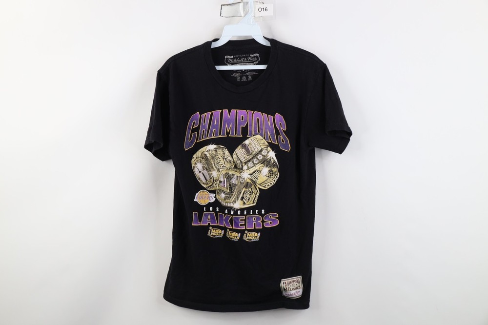 Mitchell & Ness Mens Small Los Angeles Lakers Championship Rings T-Shirt Kobe