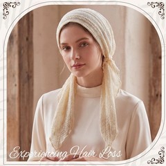 4 Pack Chemo Headwear for Women, Pre-Tied Turban Headwrap, Soft Stretchy Chem…