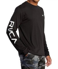 $40 RVCA Men’s Black T-Shirt Long Sleeves Regular Fit Size M