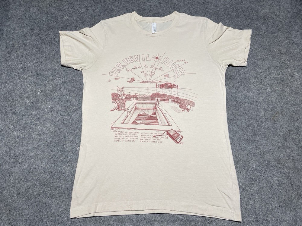 Okkervil River Austin Texas Rock Rareities & Request band Beige Small Shirt 2017