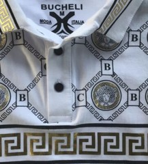 Men’s Bucheli Polo T Shirt,Italian Style,Cotton,Slim Fit,Stretch S…..A20.