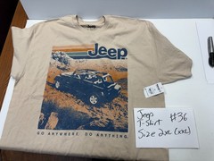 Jeep – Go Anywhere Do Anything – Sand T-Shirt – Size 2XL – Walmart – NWT – #36