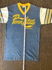 Vintage 70s 80s Velva Sheen Penn State V-Neck T-Shirt USA Made Size M