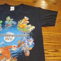 Vintage 2008 Nintendo Mario Kart Wii Graphic TShirt Excellent 16×21 Youth Small
