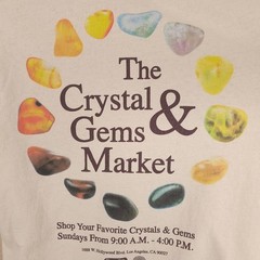 Crystals & Gems T Shirt Mens Size Large Beige Gemstones Market