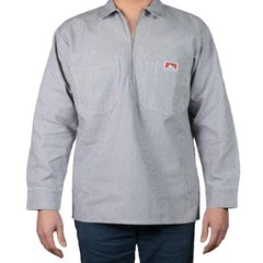 Ben Davis Men’s Long Sleeve Shirt Stripe 1/2 Zip Regular Fit Long Sleeve Shirt