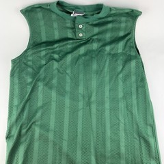 1980s BIKE Brand Long Mesh Basketball Jersey Green 2 Layer XL 42X31/33 572013