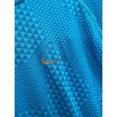 Nike Running Shirt Mens Sz XL Dri-FIT Blue Geometric Triangle Pattern Tee