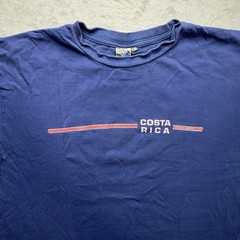Vintage Morpho Costa Rica T-Shirt Mens Large Blue Tourist Souvenir Distressed
