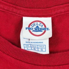 Vintage Alaska Shirt Men Large Red Cotton Delta Pro Weight The Last Frontier