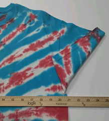 New Tie Dye Men’s T-Shirt Blue Red Adult Large Multicolor Summer Spider