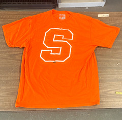 adidas The Go-To Tee Orange Graphic Crew Neck Short Sleeve T-Shirt Men XL