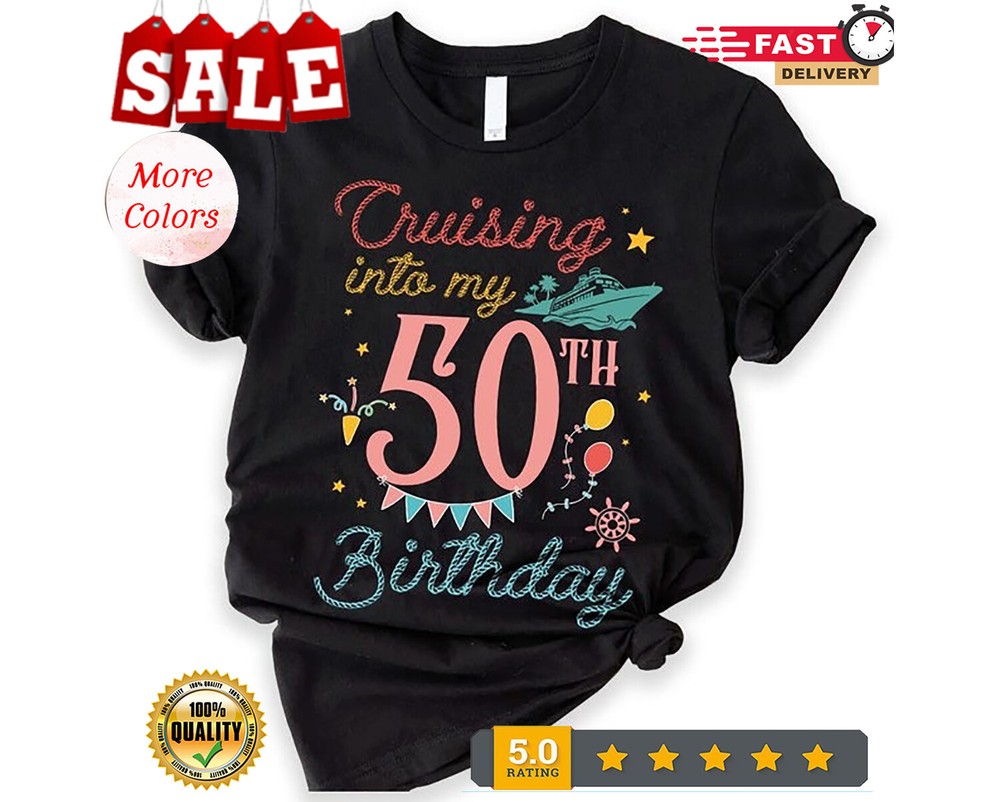 2025/Personalized 50th Birthday Cruise Shirt, Cruising Family Birthday Tshirt, B
