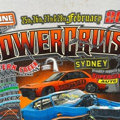 Vintage Sydney Powercruise Shirt Mens Small White 2010 Crew Car Racing Drift