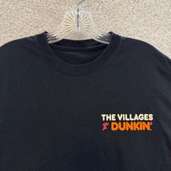 Dunkin Donuts T-Shirt XL Black The Villages Employee Work Uniform Short Sleeve