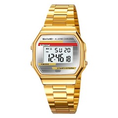 Watches for Men,Retro Digital Stainless Steel Watch with 30M Waterproof LED B…