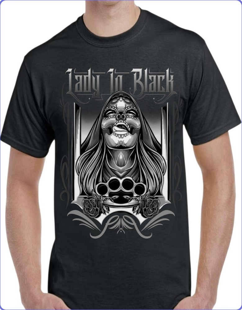 Tattoo Graphic Black Men’s T-Shirt Small To 3X-Large Style #7