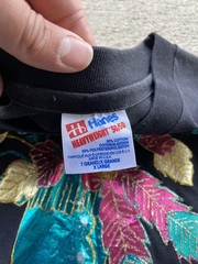 Vintage Custom Hanes Shirt Mens XL Black Western Boot Floral Glitter Graphic Tee