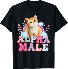 Alpha-Male Cat Kitten Funny For Men Women T-Shirt
