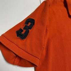 US Polo Assn Collared Short Mens M 21.5×25 Orange Big Horse USPA