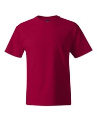 Below WHOLESALE Blank DiY T-Shirt – 39 3XL Deep Red HANES 5180Bulk Lot