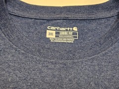 Carhartt Men’s 3 XL Loose Fit Pocket T-Shirt Heather Blue Short Sleeve Tee