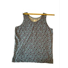 Kenneth Cole Men’s Floral Print XL Tank Top – Blue & Green 95% Cotton 5% Spandex